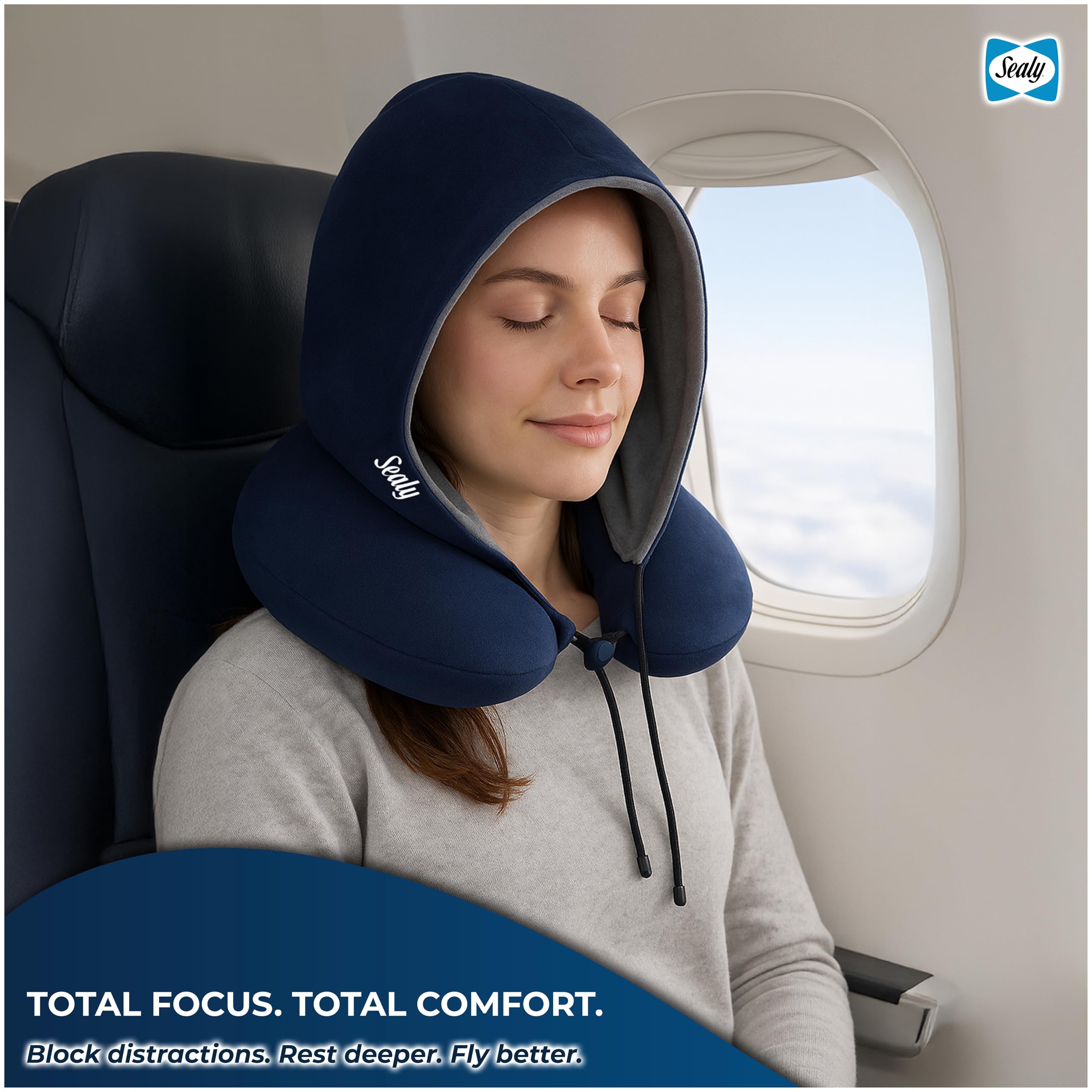 ♡SEALYシーリー 2WAY NECK PILLOW♡ Amazon.com: Sealy Travel Pillow - Airplane Neck Pillow with Hood